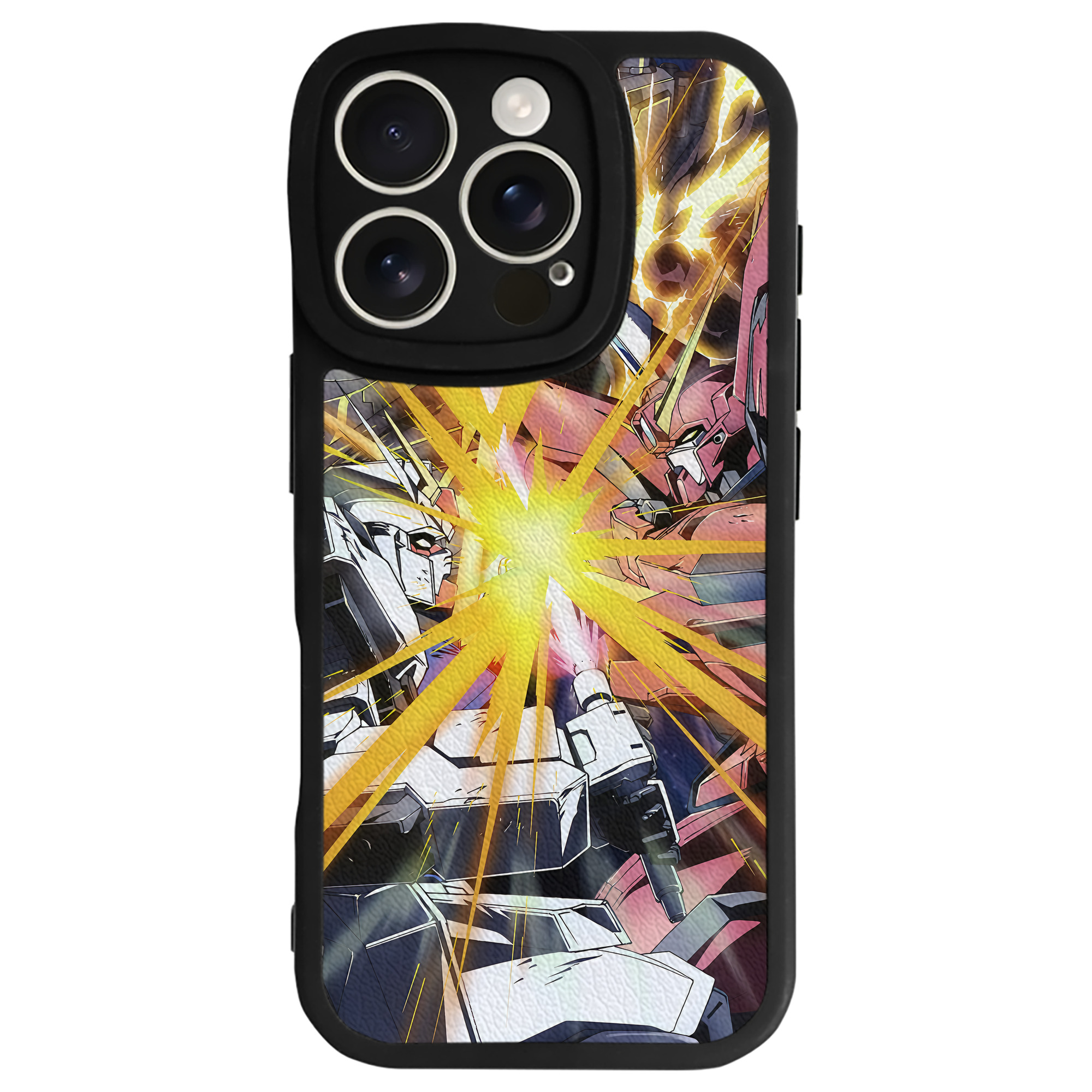 （画像用） 機動戦士ガンダム Mobile Suit Gundam 【iPhone 16シリーズ対応】シリコンスマホケース（レザー調） 材質：シリコン